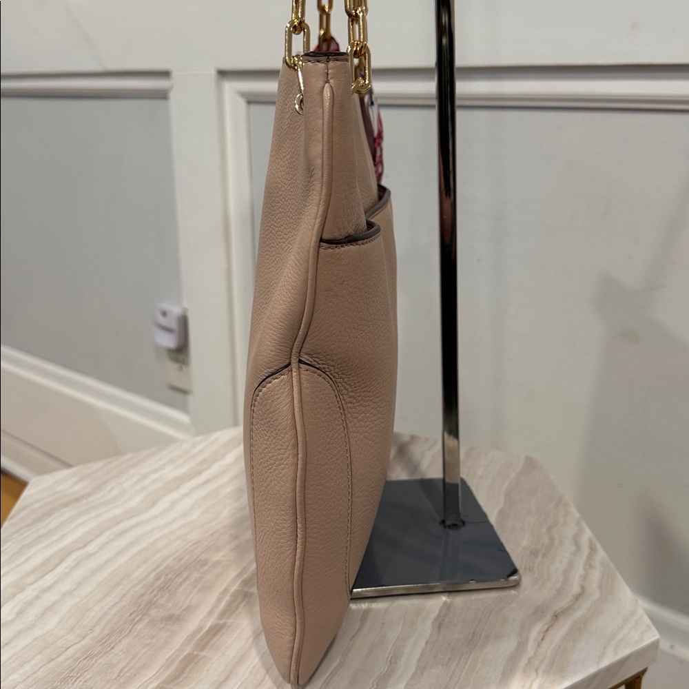 Tory Burch Marsden Swingpack Pink Blush Leather Gold Chain Convertible Crossbody - Picture 6 of 17